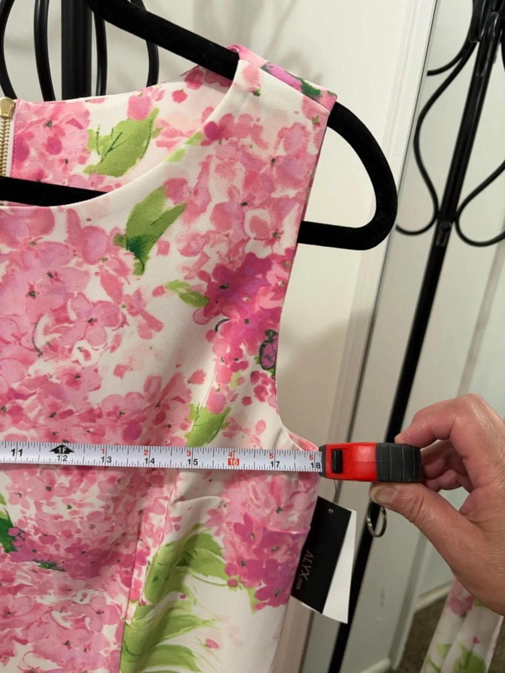 Alyx Pink & Green Floral Midi Dress - Picture 3 of 7